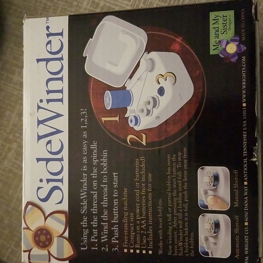 SideWinder. The portable Bobbin winder .